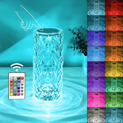 3D Crystal Rose LED Lamp