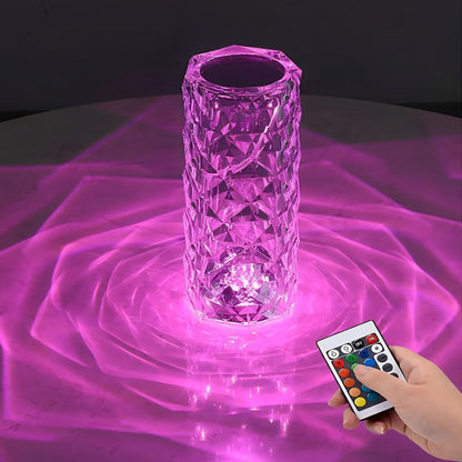 3D Crystal Rose LED Lamp