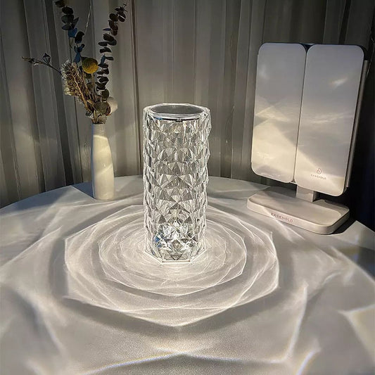 3D Crystal Rose LED Lamp